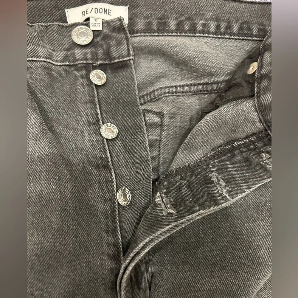 RE/DONE 90s High Rise Loose Jeans Button fly- Black